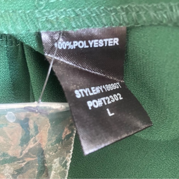 Tuckernuck Pomander Place Hunter Green Carlota Peplum Blouse Size L Forest Fairy - Picture 7 of 9